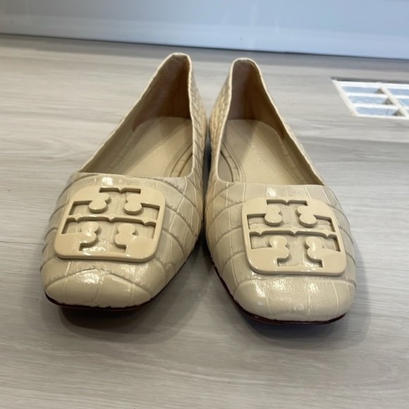 NWOT Tory Burch Georgia Ballet Flats in New Cream - Picture 3 of 15